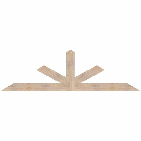 Ekena Millwork Saratoga Smooth Timber Gable Bracket, Douglas Fir, 96"W x 28"H x 1 1/2"D x 5 1/2"F, 7/12 Pitch GBW096X28X0206SAR00SDF